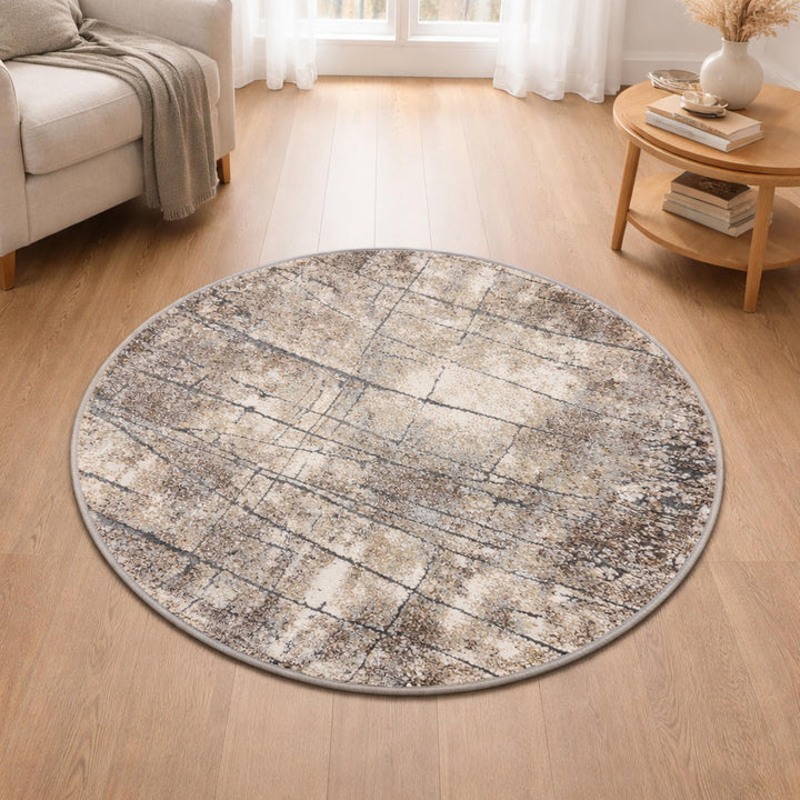 Teppich-Traum Teppich Wohnzimmer Esszimmer Teppich Vintage Steinoptik Used Look weich strapazierfähi