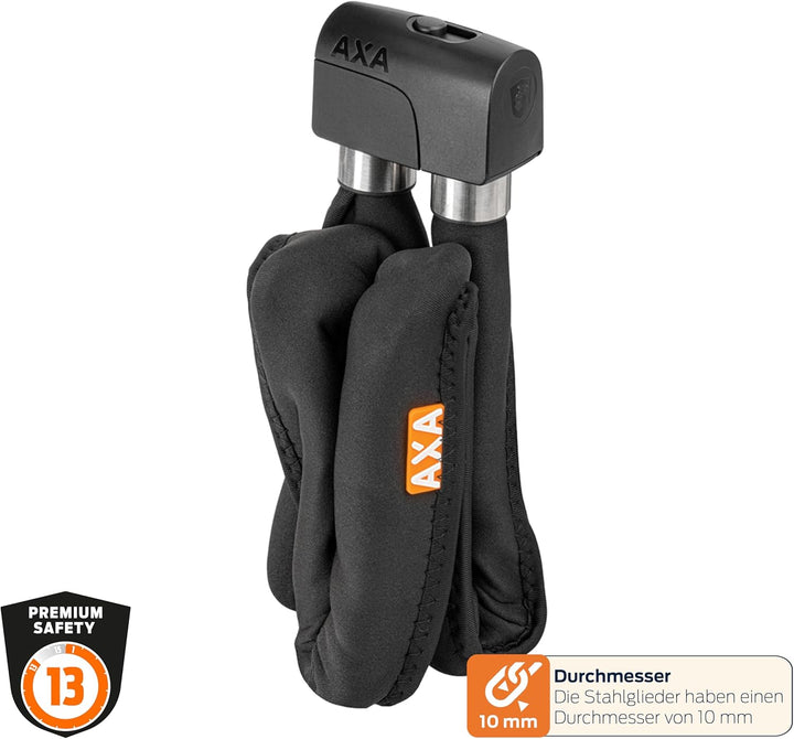 AXA Foldable 10-105 Faltschloss – Länge 105 cm – Stahlglieder 10 mm – Sicherheitsstufe 13 – Inkl. Ha