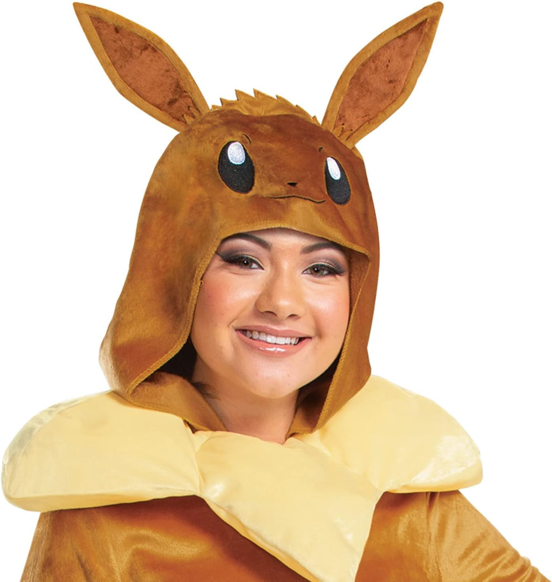 Disguise Eevee Costume, Official Pokemon Deluxe Adult Costume and Headpiece 12-14, 12-14