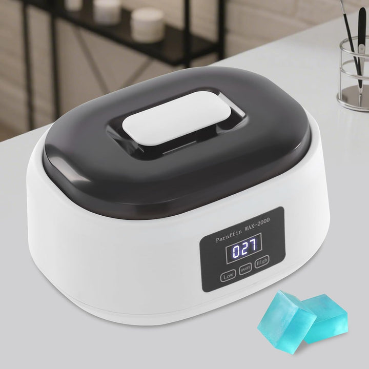 GGbaony Elektrischer Wachsschmelzer 3,4L Mit LED-Display, 200W Leistung | Wachstopf 30-80°C Temperat