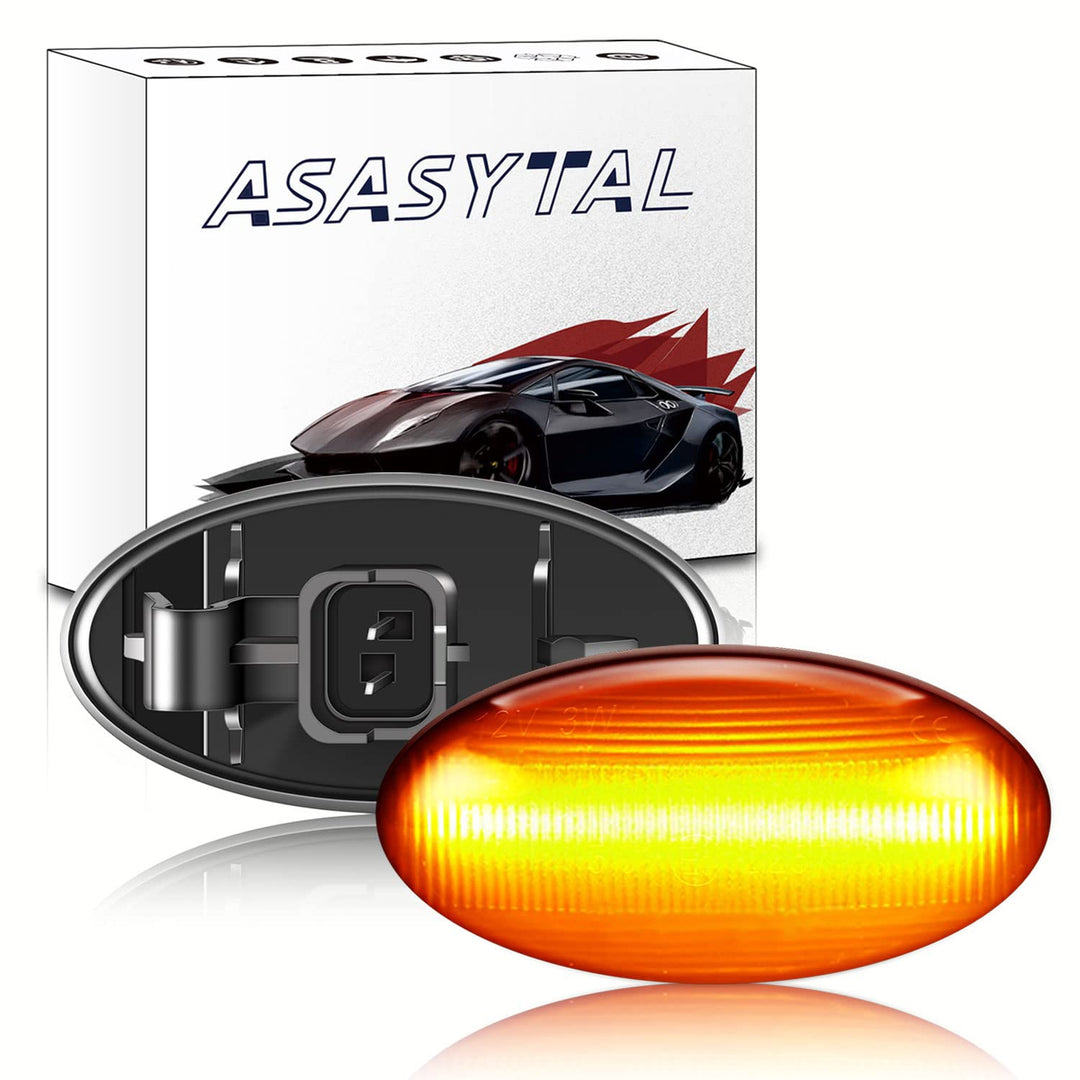 Asasytal Blinker Seitenblinker, 12v Seitenblinkleuchten Set, Kotflügel-Blinker mit E9 Zulassung Oran