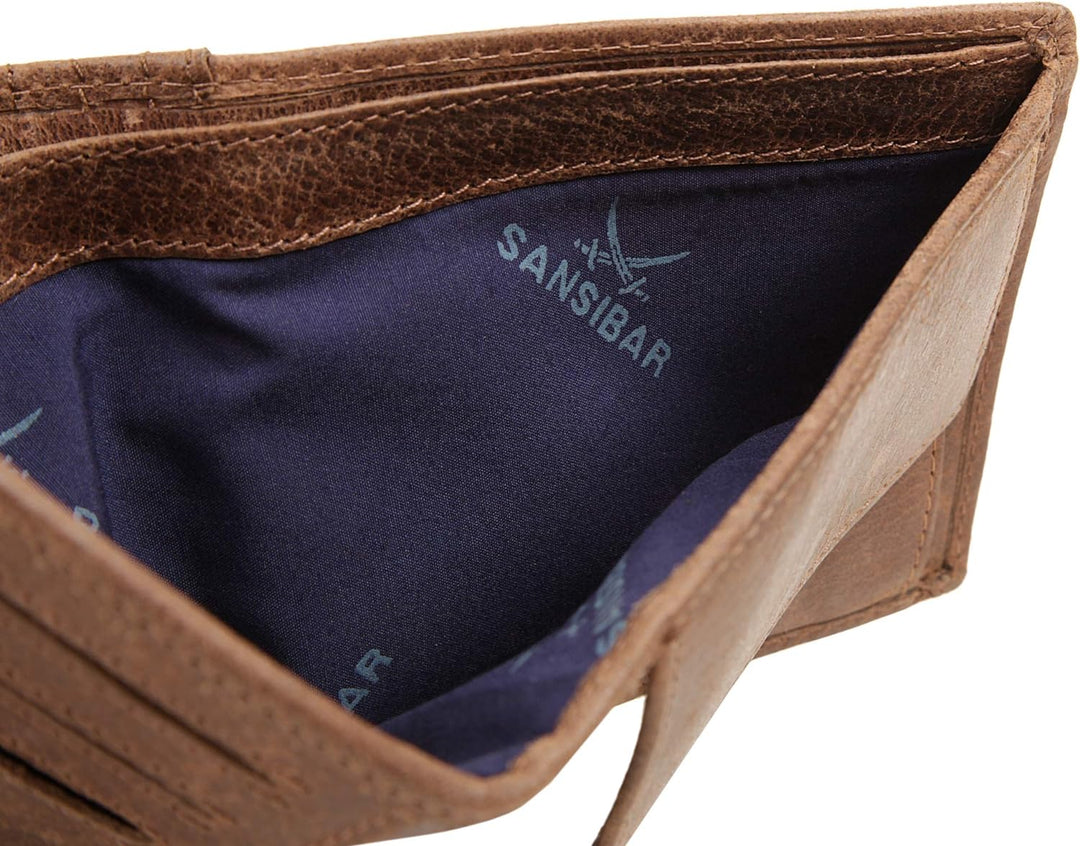 Sansibar Geldbörse Echt Leder Cognac Herren, Damen - 020050, Cognac