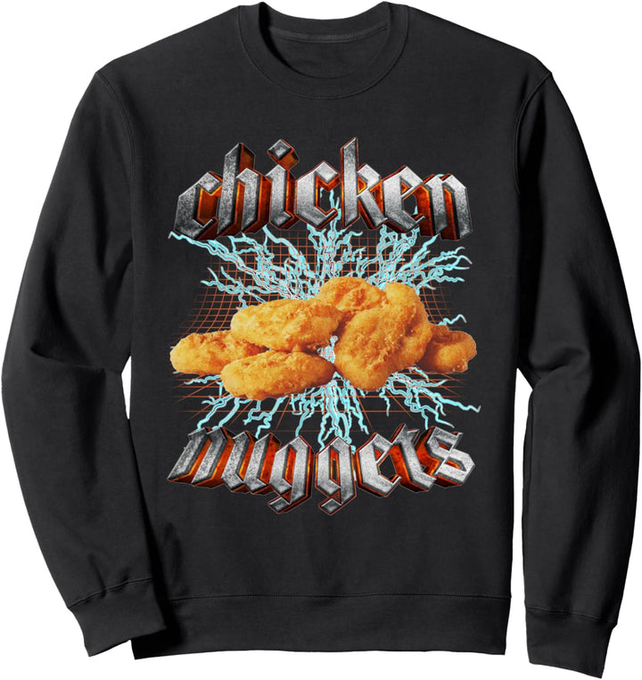 Chicken Nuggets Heavy Metal World Tour Hardcore-Musik Sweatshirt