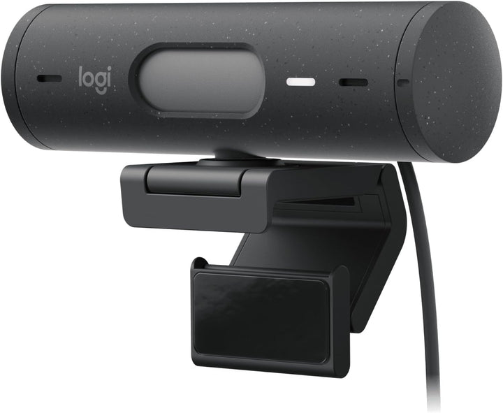Logitech Brio 500 Full-HD-Webcam mit Auto-Lichtkorrektur, Zeigemodus, Doppelmikrofon + Rauschunterdr