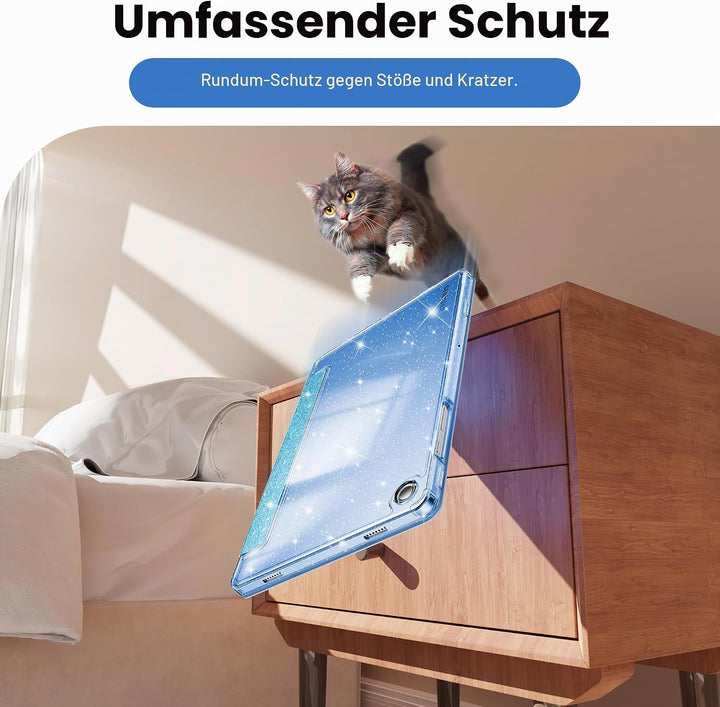 INFILAND Hülle für Samsung Galaxy Tab A11+/A9+11 Zoll (2023/2025),Glitzernde Schutzhülle mit funkeln