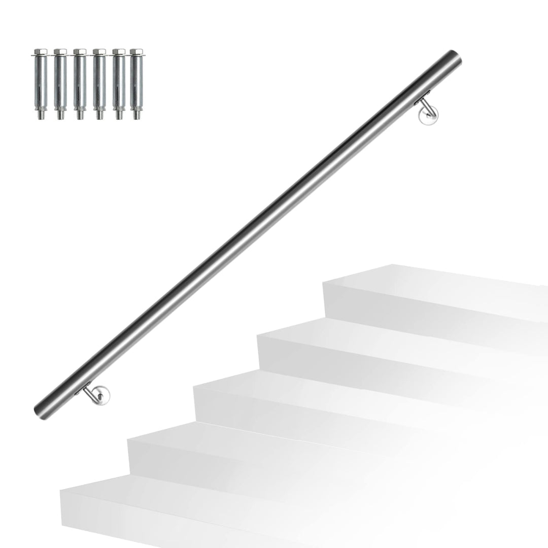 Randaco Edelstahl Handlauf Treppengeländer Geländer Wandhandlauf Wand Treppe inkl. Wandhalterung und