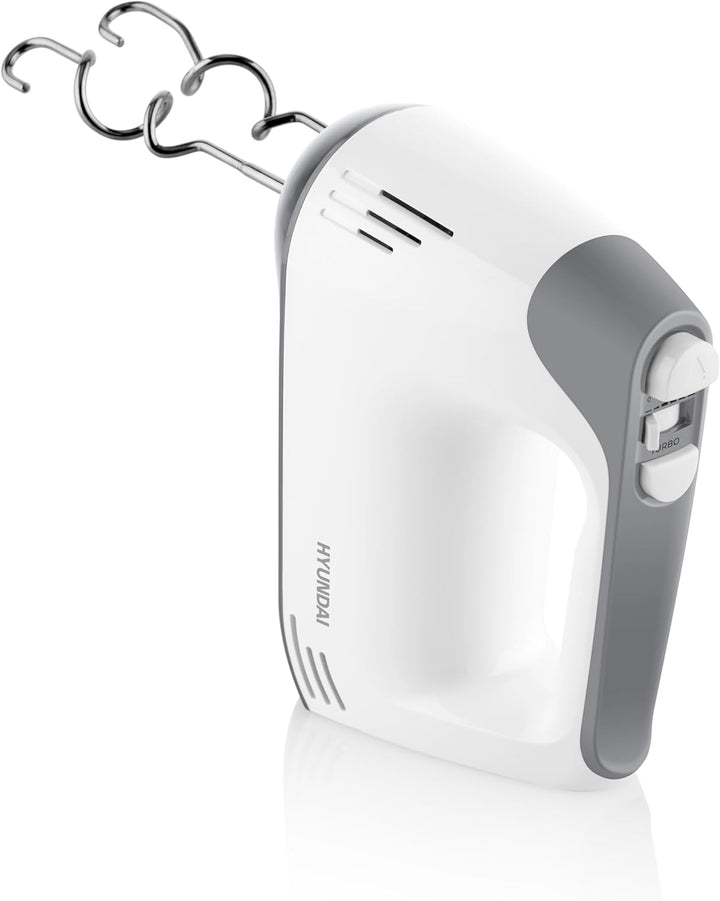 HYUNDAI ELECTORNICS Handmixer I HM707 I 300 W I praktischer Handrührgerät I 5 Geschwindigkeitsstufen