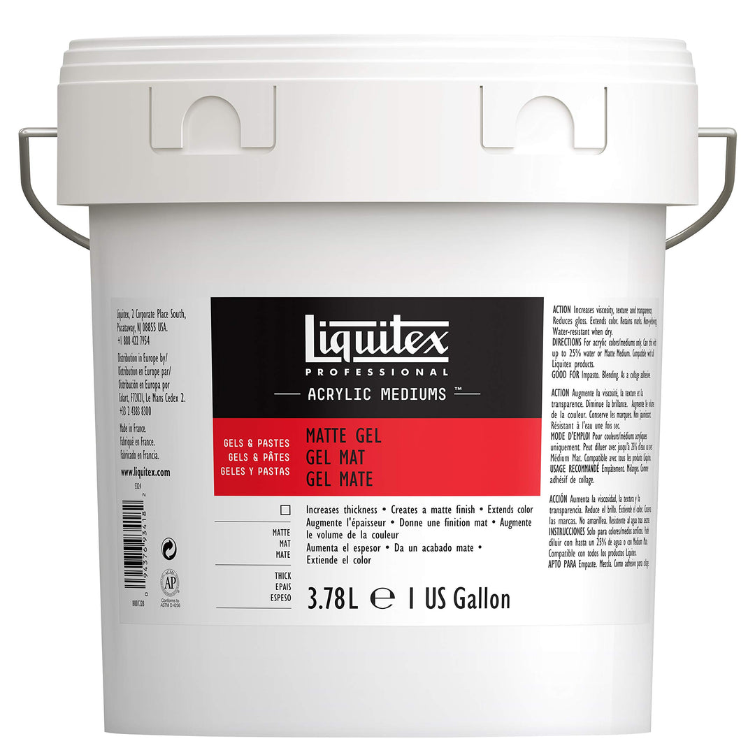 Liquitex 5324 Professional Mattes Gel Medium, entzieht Acrylfarben den Glanz, kann als Klebemittel f