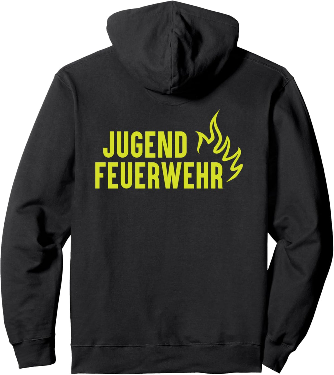 Jugendfeuerwehr Schriftzug auf dem Rücken - Feuerwehr Pullover Hoodie