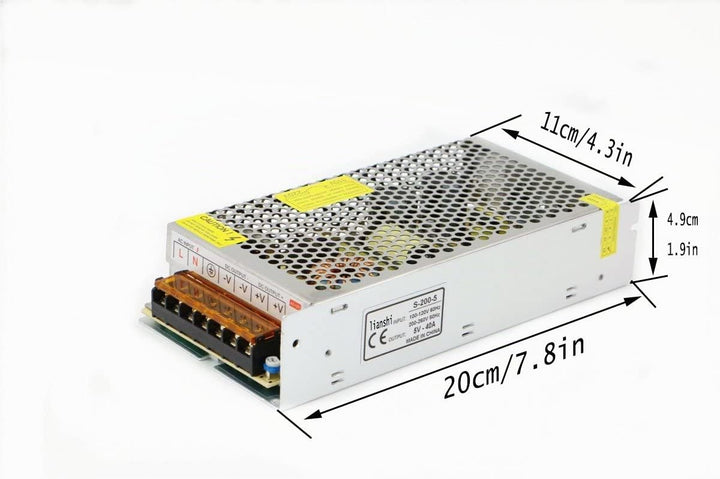 LianShi 5V 40A 200w Universal Schaltnetzteil geregelter Transformator urzschluss und Überstromschut