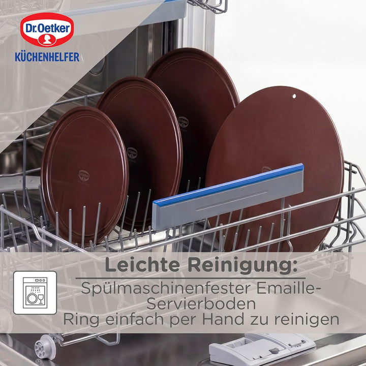 Dr. Oetker Springform Ø 28 cm, runde Backform der Serie Back-Edition aus Stahl mit 2 Böden - Flach-