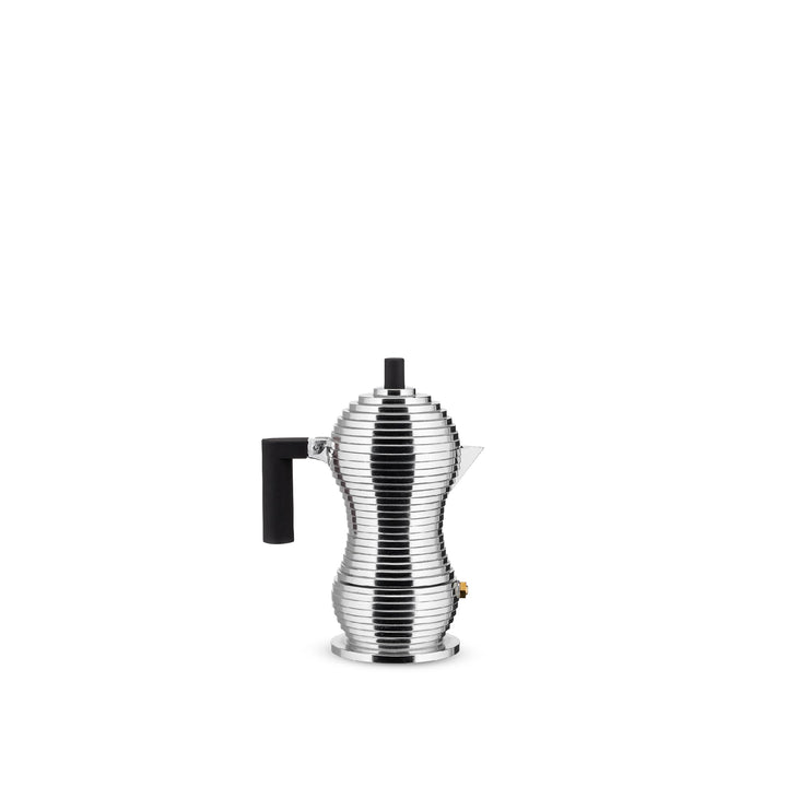 Alessi Kaffeekanne, schwarz, Aluminium, 8.3 x 10.5 x 35
