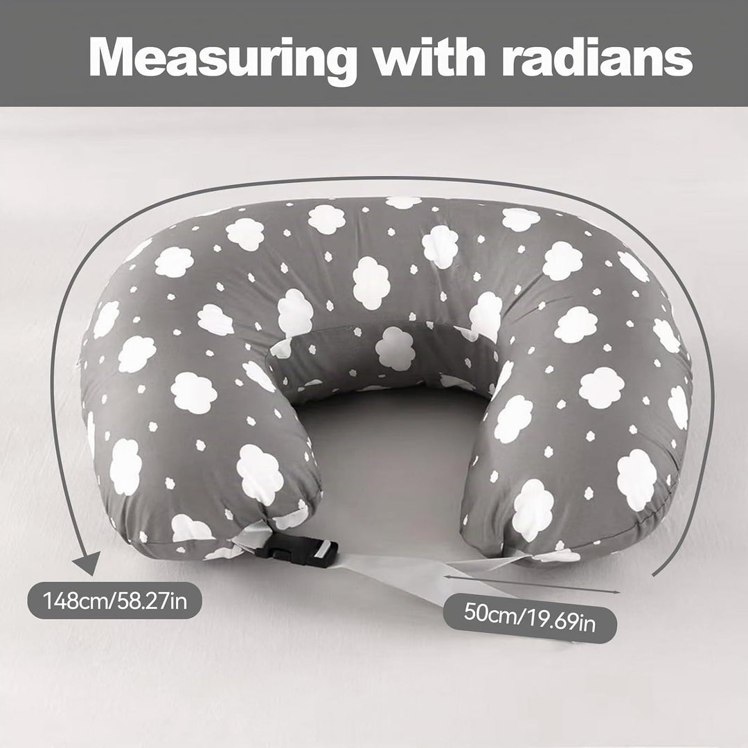 Stillkissen, Stillkissen Stützkissen für Mutter und Baby, Pregnancy Pillow mit 100% Baumwollbezug, V