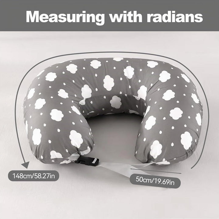 Stillkissen, Stillkissen Stützkissen für Mutter und Baby, Pregnancy Pillow mit 100% Baumwollbezug, V