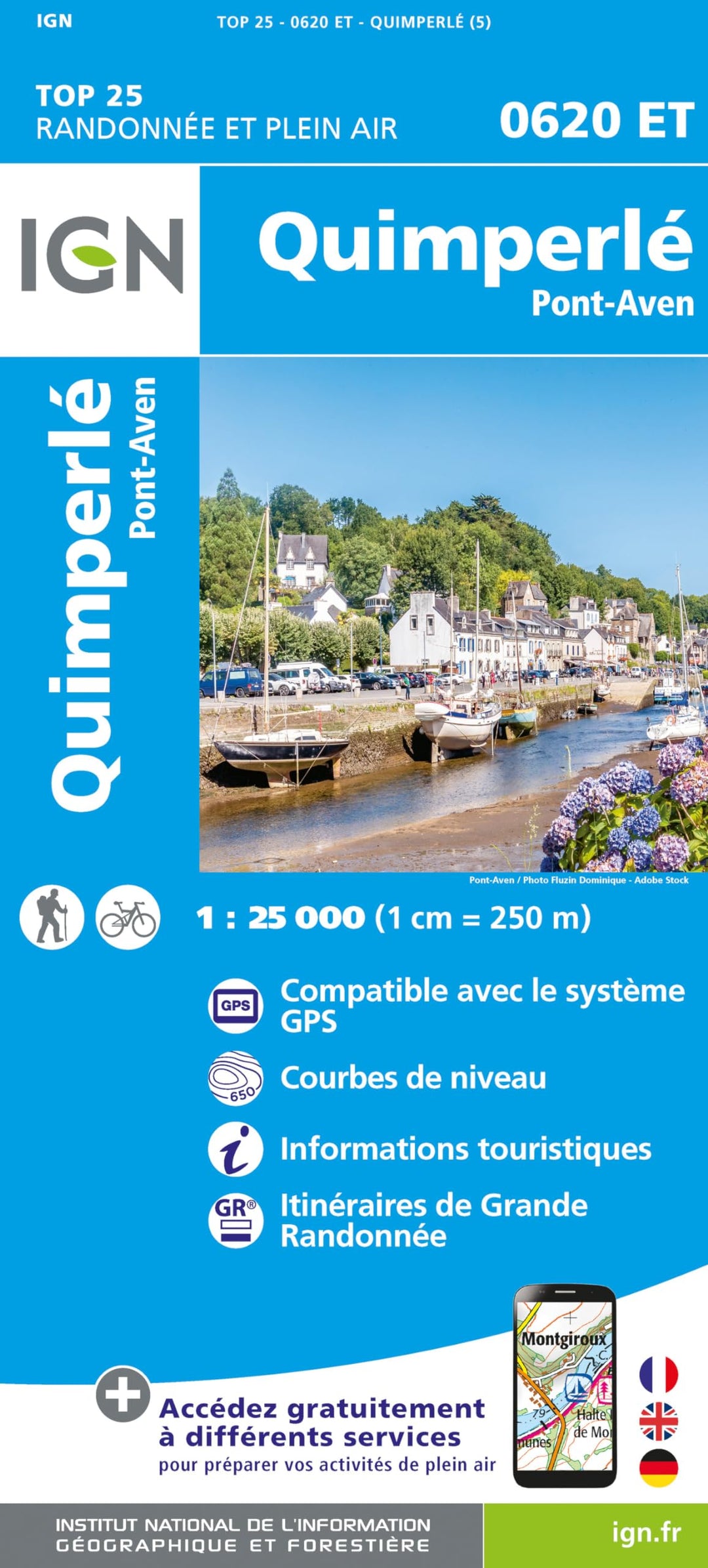 0620ET Quimperlé Pont-Aven: 1:25000 (TOP 25), Karte