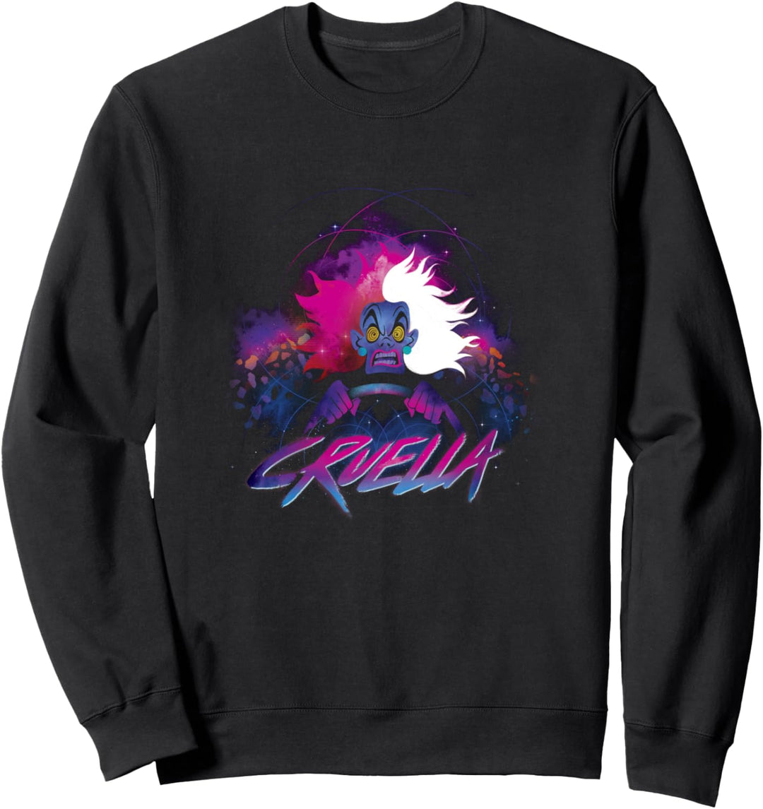 Disney Villains Cruella Angry Driver Stencil Sweatshirt