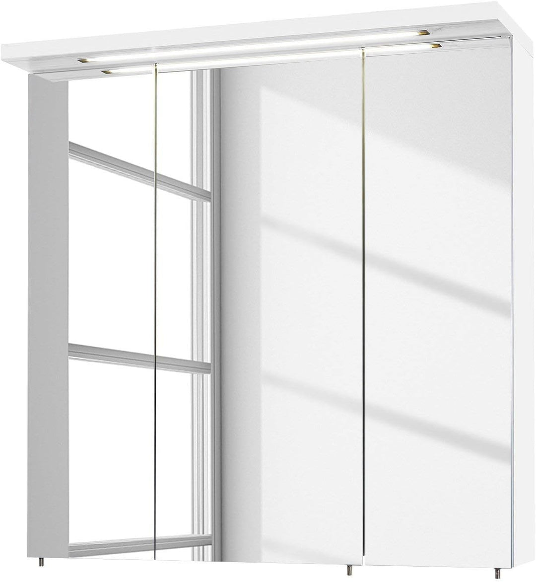 Schildmeyer Spiegelschrank, Holz, weiss, 70.5x16x73 cm, 70.5x16x73 cm