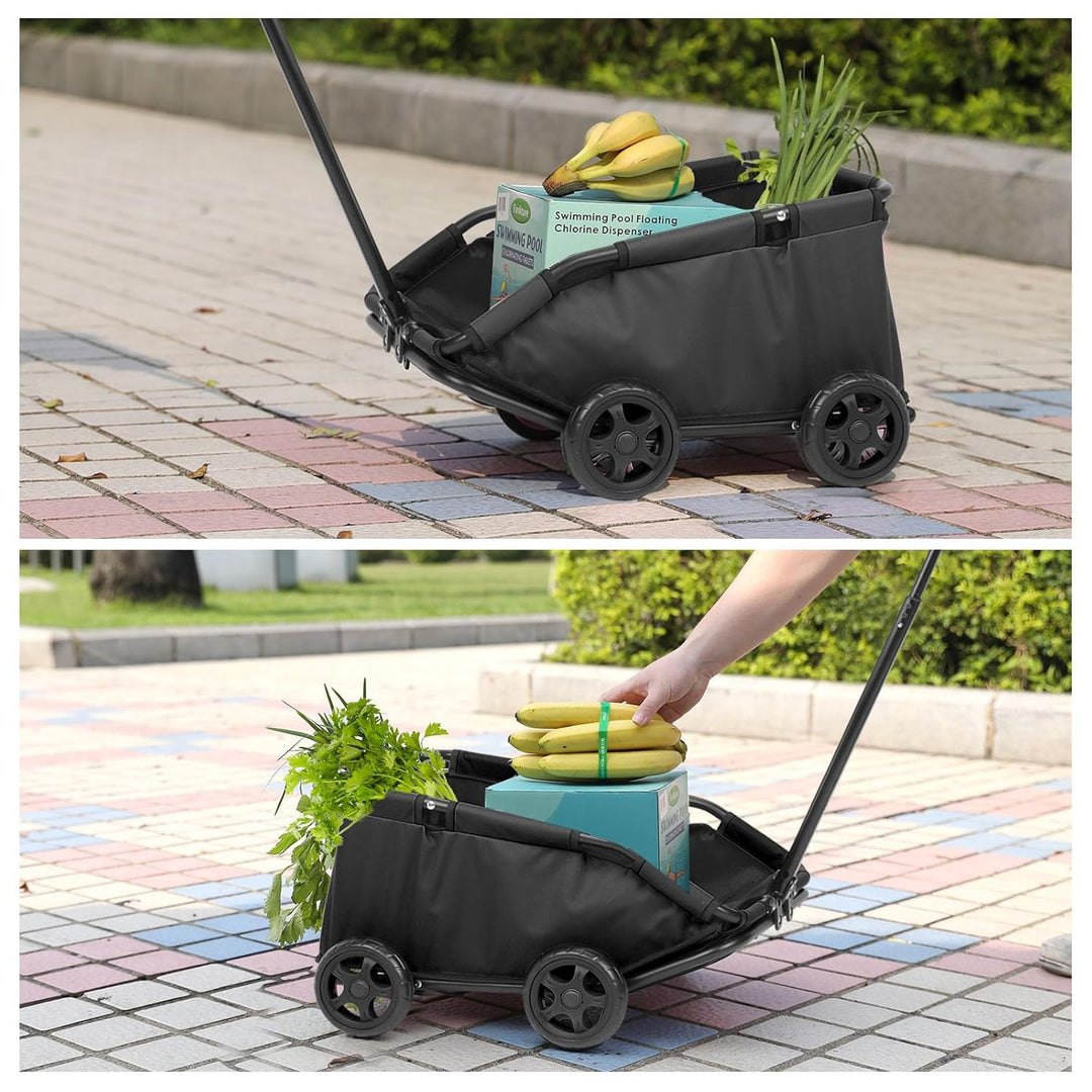 Mini-Hundewagen für Mini-Haustiere, faltbarer multifunktionaler Einkaufswagen mit ausziehbarem Ziehg