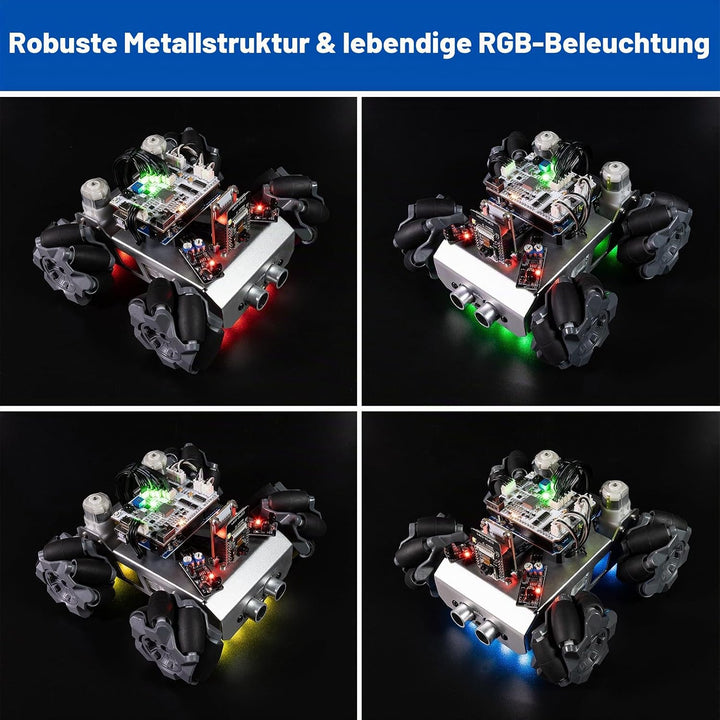 SUNFOUNDER Smart Robot Car Kit Kompatibel mit Arduino UNO R3, 4WD Omnidirektionale Bewegung, FPV, ES