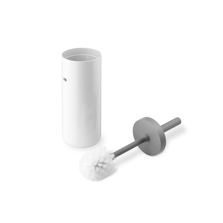 Depot4Design Lunar Toilettenbürste, WC-Bürste, Kunststoff, Weiss, Griff Cool Grey, 1200514