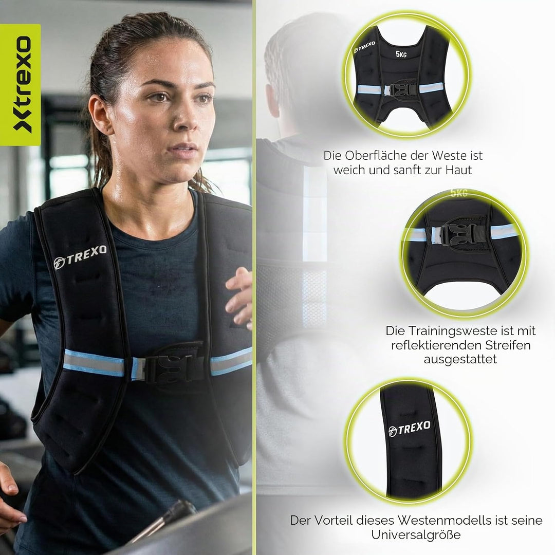 Trainingsweste mit Gewichten 5/8/10 KG 5 KG, 5 KG
