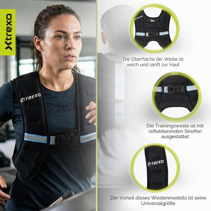 Trainingsweste mit Gewichten 5/8/10 KG 5 KG, 5 KG