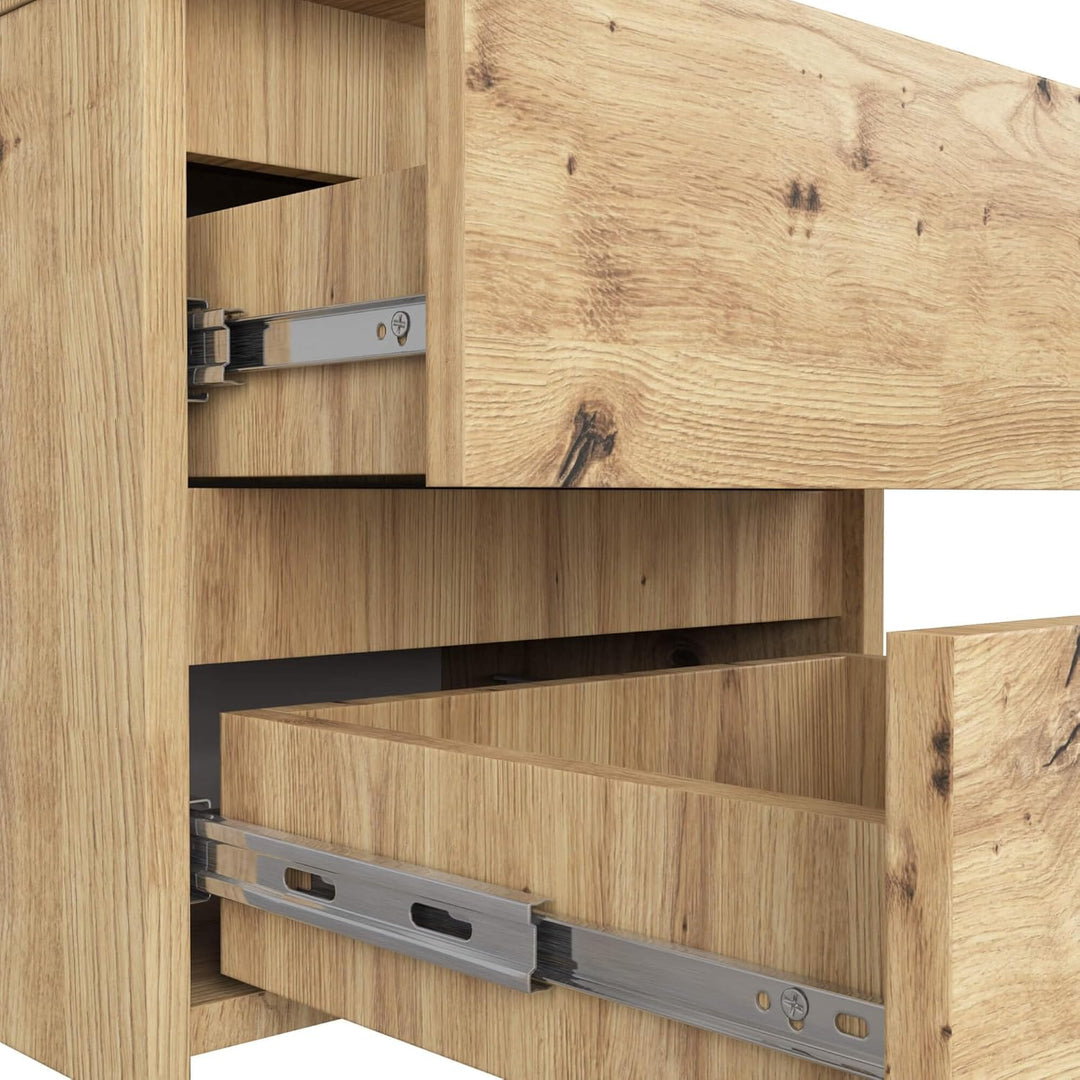 AKORD | Kommode Set 2 Schubladen Sideboard Mehrzweckschrank Schrank | Schreibtisch | ecktisch | Eck