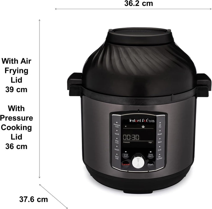 Instant Pot Pro Crisp 11-in-1-Elektro-Multikocher – Schnellkochtopf, Heissluftfritteuse, Slow Cooker