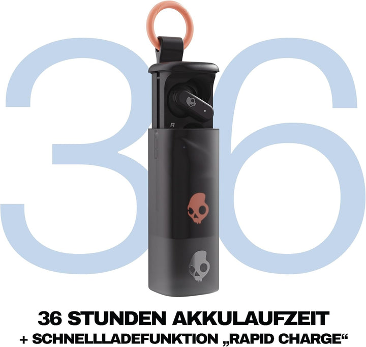 Skullcandy Dime Evo In-Ear Wireless-Kopfhörer, 36 Std. Akkulaufzeit, Mikro, kompatibel mit iPhone, A