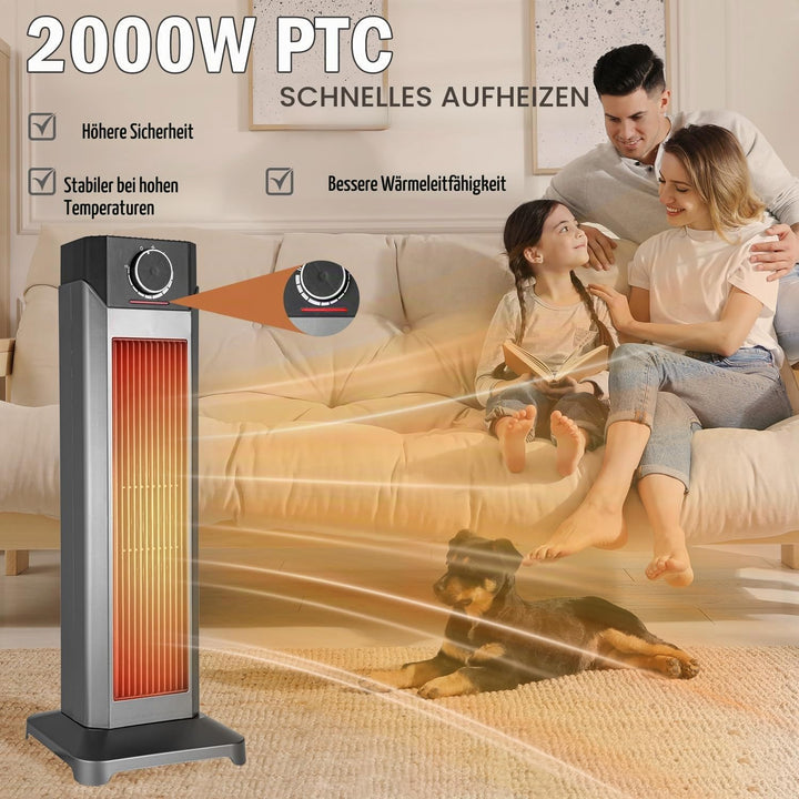 Elektrischer Turm-Heizlüfter für Innenräume