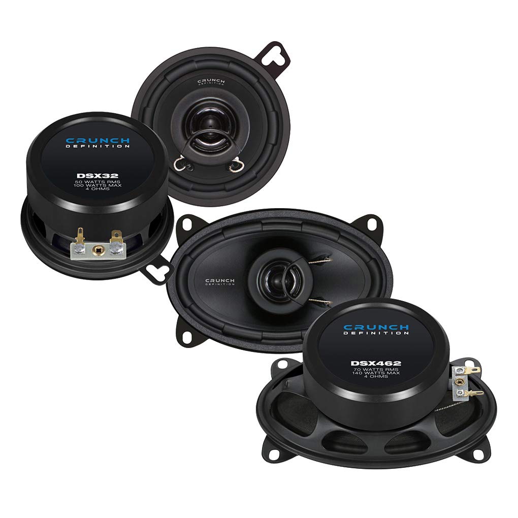 Mediadox Front/Heck 9x15cm/8,7cm Auto Lautsprecher/Boxen/Speaker Komplett-Set von Crunch kompatibel