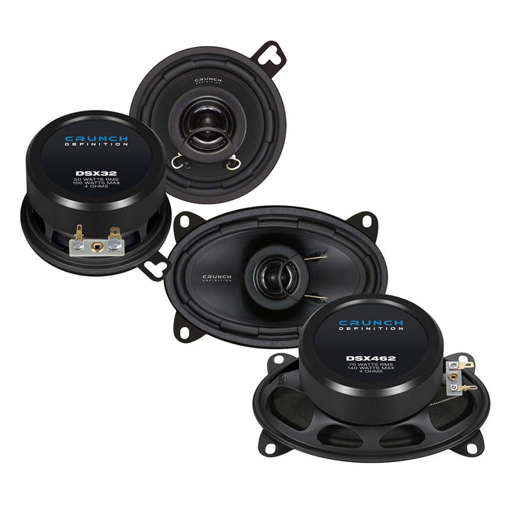 Mediadox Front/Heck 9x15cm/8,7cm Auto Lautsprecher/Boxen/Speaker Komplett-Set von Crunch kompatibel