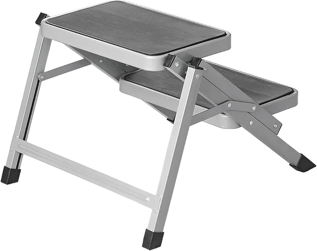 Doppeltrittstufe klappbar 59,5 x 49 x 39 cm mit 2 rutschfesten Tritten 37,8 x 25,5 cm Trittstufe fal