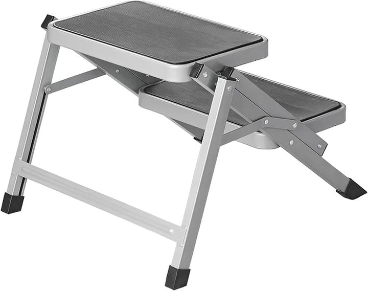 Doppeltrittstufe klappbar 59,5 x 49 x 39 cm mit 2 rutschfesten Tritten 37,8 x 25,5 cm Trittstufe fal