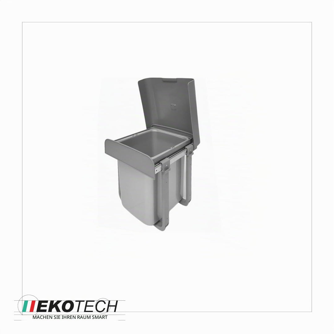 Ekotech Abfallsammler Aladin 16 Liter grau ab 40cm Schrankbreite