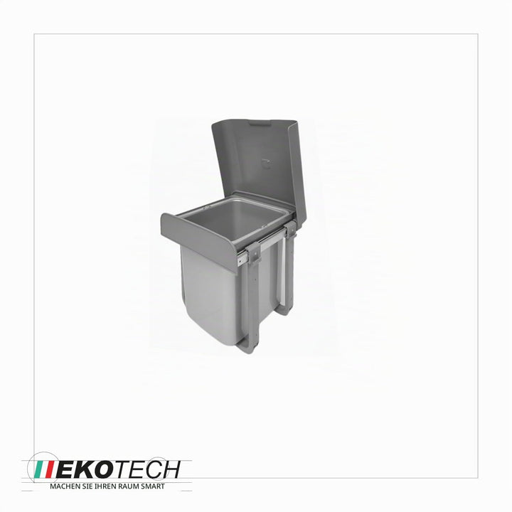 Ekotech Abfallsammler Aladin 16 Liter grau ab 40cm Schrankbreite