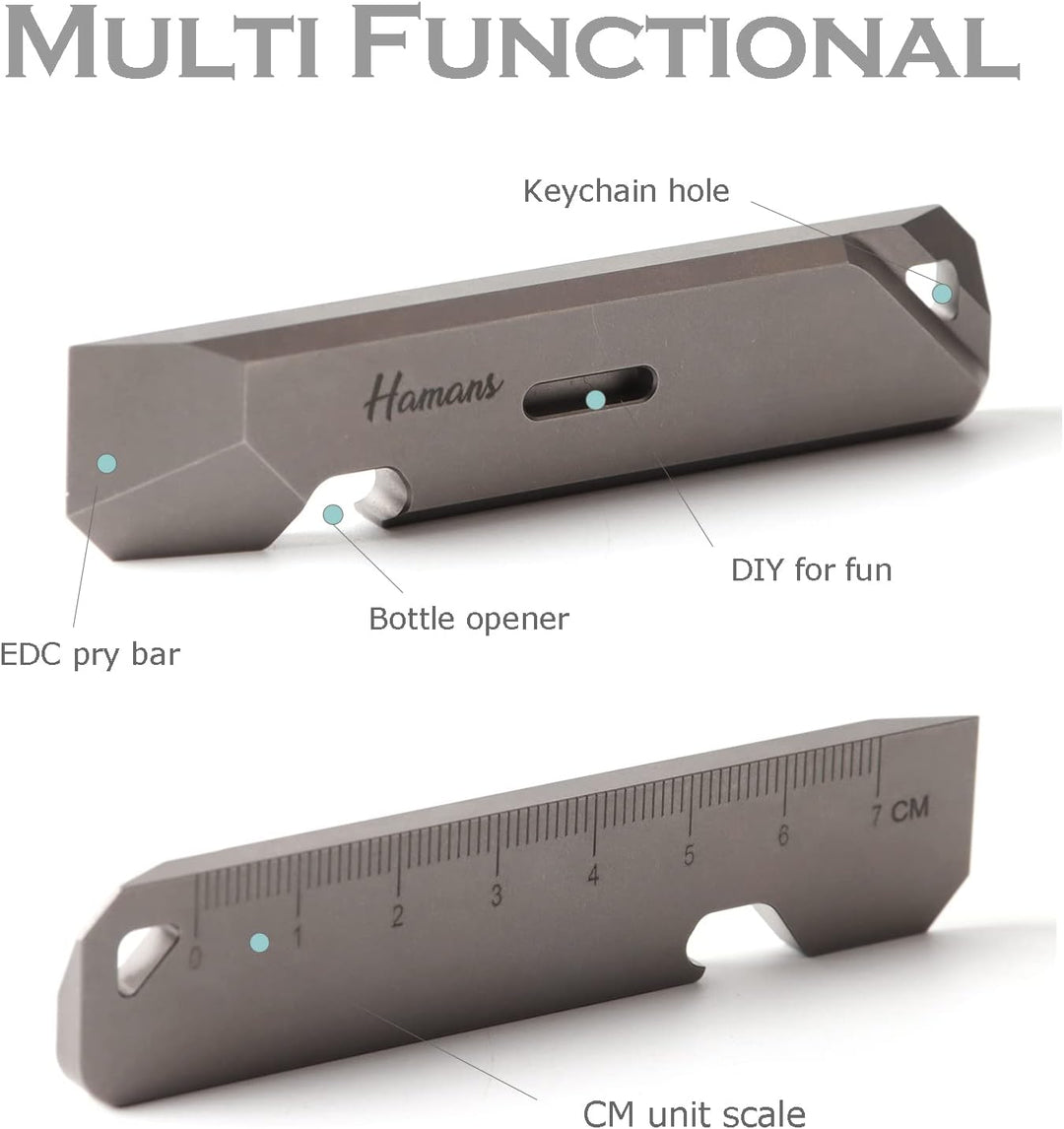 Hamans Titan EDC Hebelstange mit Flaschenöffner-Funktion, tragbares Multifunktionswerkzeug
