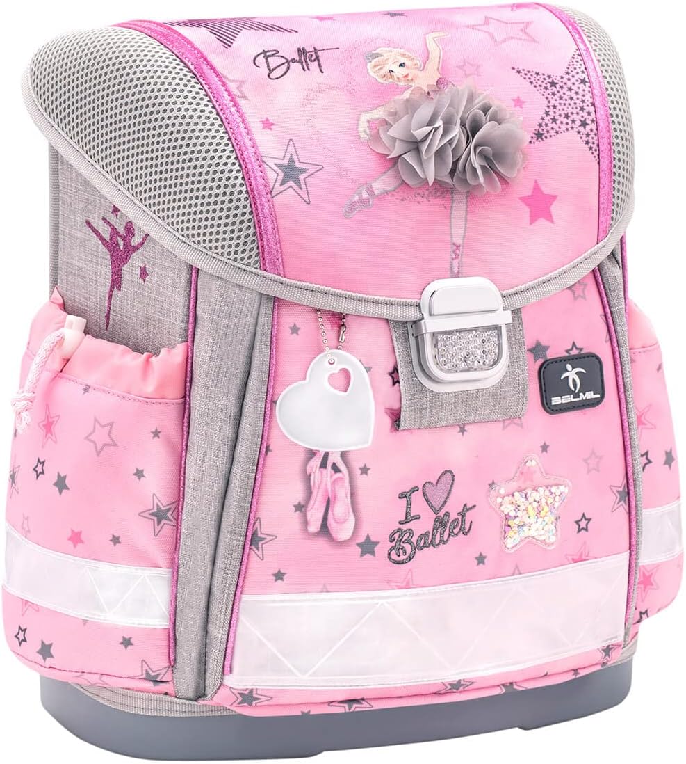 Belmil Classy Schulranzen Set 4 - teilig (403-13/AG/S) Ballet Light Pink, Ballet Light Pink