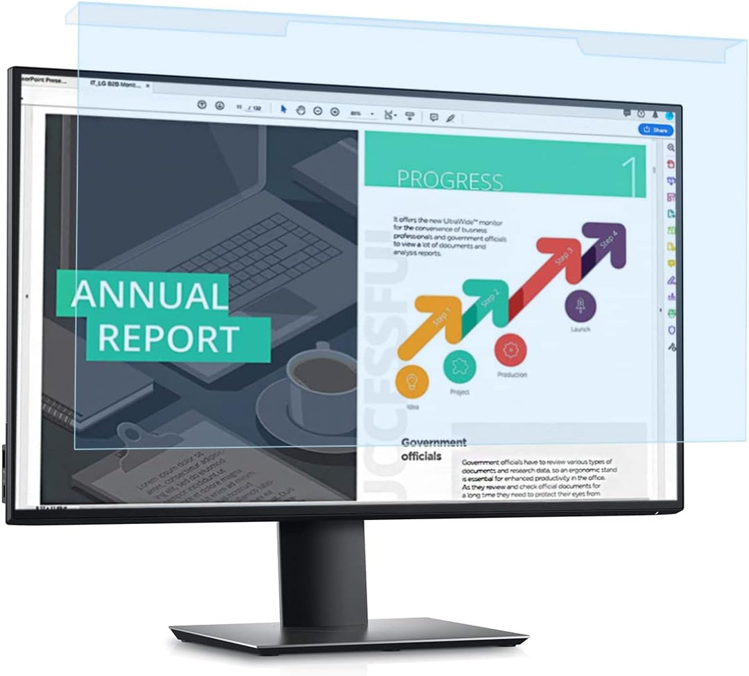 23-24 Zoll Computer Universal Hängend Anti-Blaulichtfilter, [Augenpflege] Blaulicht Schutzfolie, Acr