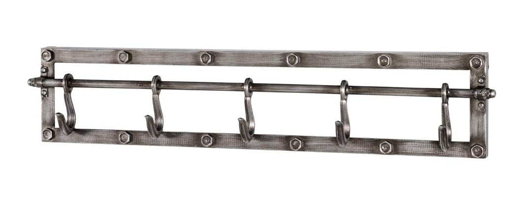 HAKU Möbel Garderobenleiste, Metall, anthrazit, B 73 x T 8 x H 15 cm 73 x 8 x 15 cm, 73 x 8 x 15 cm