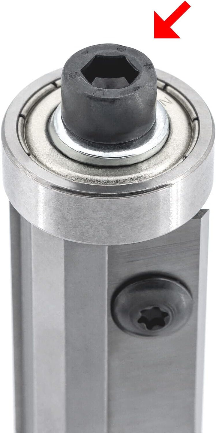 ENT 20422 Wendeplatten Bündigfräser HW, Schaft (S) 12 mm, Durchmesser (D) 22 mm, NL 50 mm, mit Kugel