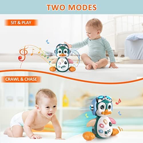 MOONTOY Musik Spielzeug ab 1 Jahr Geschenke für Mädchen Junge,Krabbel Musikspielzeug Babyspielzeug a