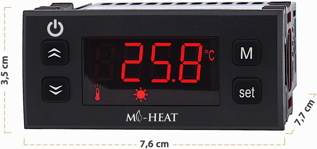 Mi-10 Thermostat zum Heizen + Kühlen12V Raum-Regler 20A Relais Thermostatregler