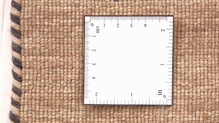RUG PRINCE Wollteppich Gabbeh Uni 80x200 Handgewebt Läufer Beige Einfarbig Handarbeit