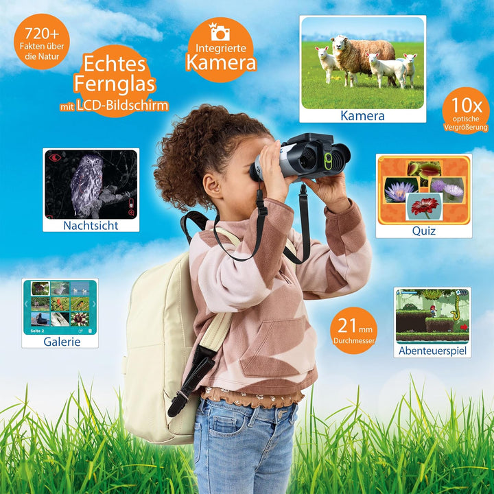 VTech Interaktives Video-Fernglas – Mit eingebauter Kamera, 10-facher Vergrösserung und beeindrucken