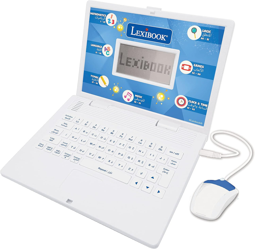 LEXIBOOK JC598i13 Mouse Pädagogischer und zweisprachiger Laptop Arabisch/Englisch-Spielzeug für Kind