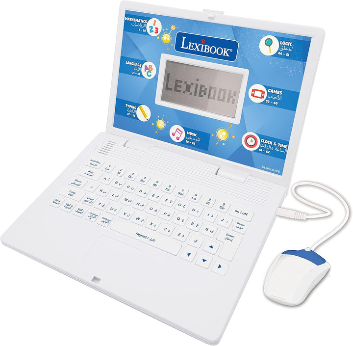 LEXIBOOK JC598i13 Mouse Pädagogischer und zweisprachiger Laptop Arabisch/Englisch-Spielzeug für Kind
