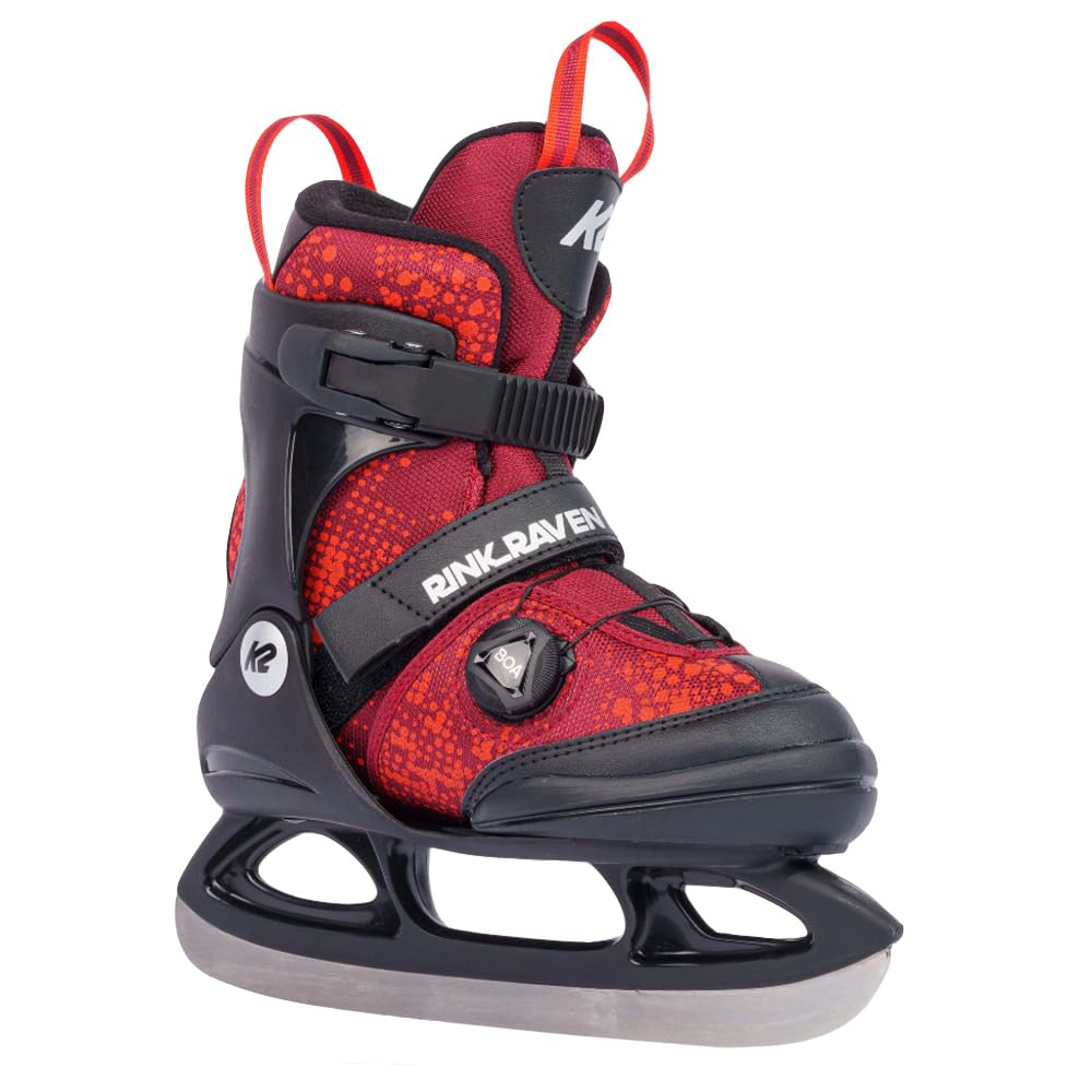 K2 Skates Jungen Schlittschuhe Rink Raven Ice Boa, black-blue, 25G0310 M (EU: 32-37 / UK: 13-4 / US: