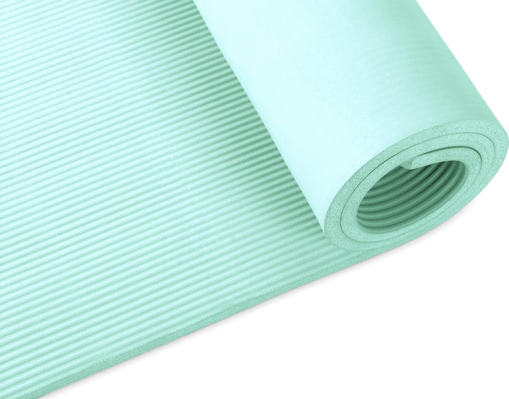 Queenfit NBR Yogamatte - Trainingsmatte 180x61cm - Fitness - Gymnastikmatte - Tragegurte - Pilates -