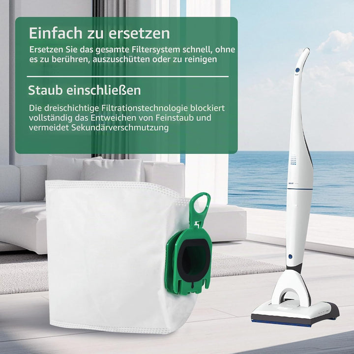 12 Staubsaugerbeutel für Vorwerk Kobold VB100, Für Vorwerk Staubsaugerbeutel, Für Kobold Staubsauger